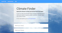 Desktop Screenshot of climatefinder.com